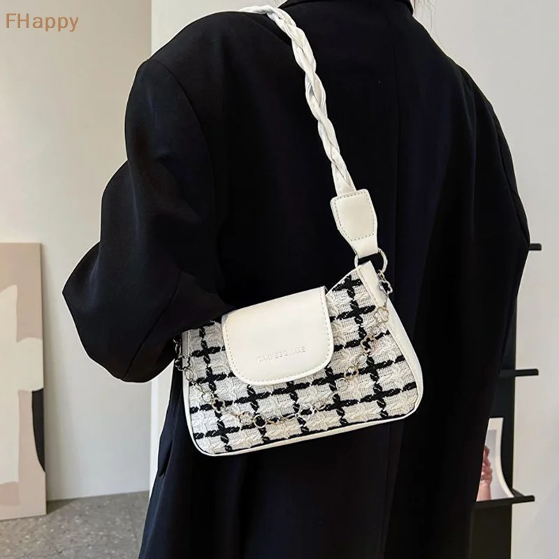 

Универсальная женская сумка в клетку для отдыха, модная сумка через плечо и подмышек