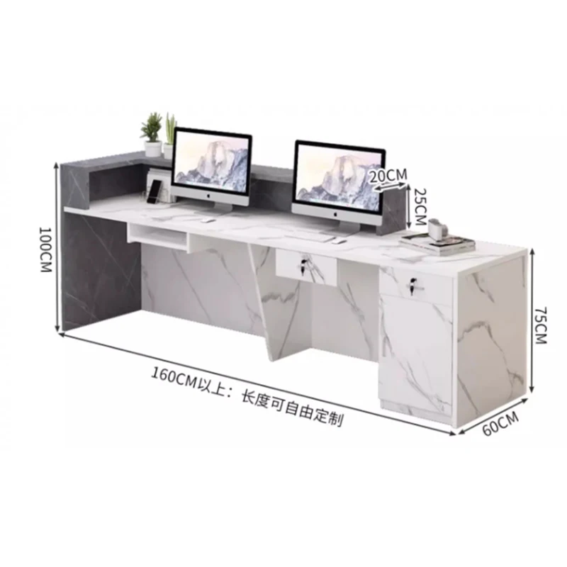 Profissional Modern Reception Desks Nordic Luxury Beauty Salon Reception Desks Display Design Mostrador Commercial Furniture