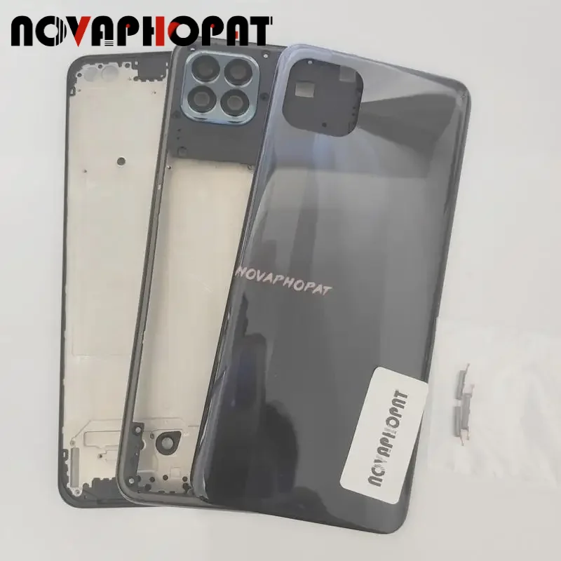 

Фоторамка средняя рамка для Oppo Reno 4 SE Крышка батарейного отсека задняя дверь полный корпус камера стеклянный объектив Боковая кнопка