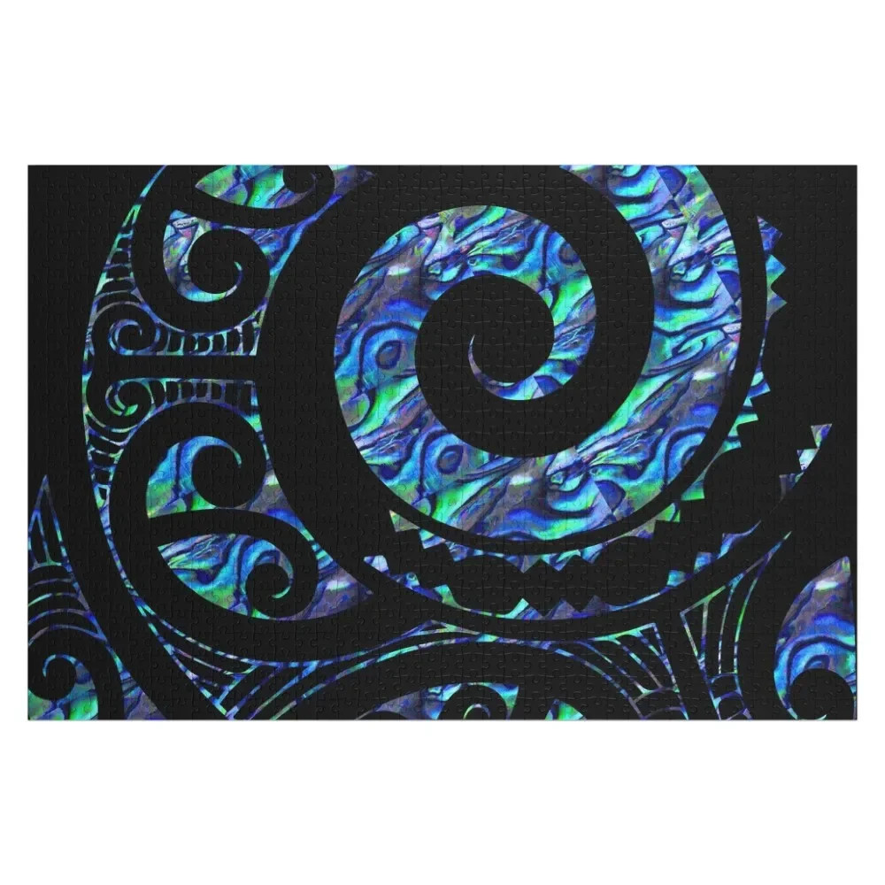 

New Zealand Maori Paua Tattoo Koru Design Jigsaw Puzzle Personalized Gift Married Customizeds For Kids Custom Photo Iq Puzzle