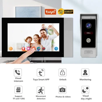 Tuya 7-Inch Visual Intercom Color High-Definition Intelligent Display Screen Villa Community Doorbell Security Anti-Theft Access 1