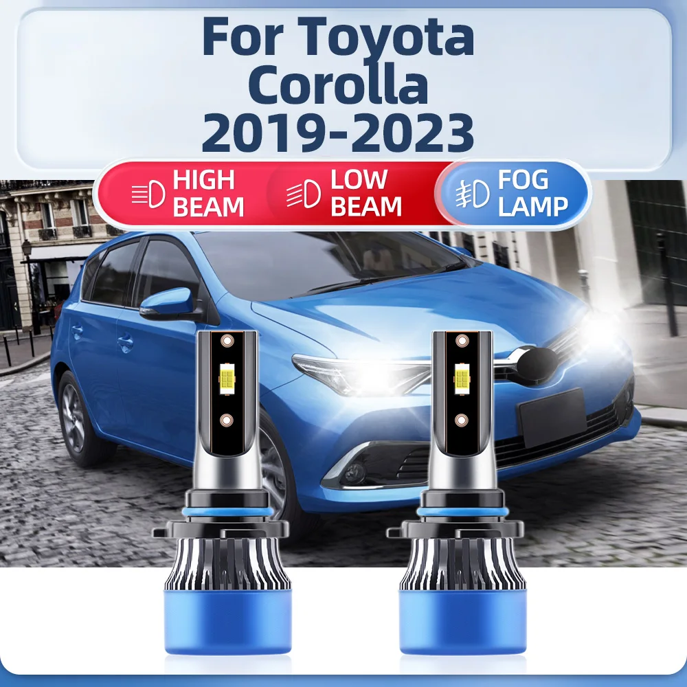 

120W LED Headlight Bulbs 20000LM Super Bright Car Lights 12V 6000K Plug And Play For Toyota Corolla 2019 2020 2021 2022 2023