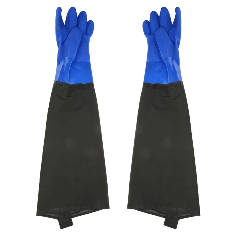 Durable and Slip resistant Long Waterproof Rubber Gloves Resist Acid,for Washing Dishes,Keep Your Arms Dry and Protected 2