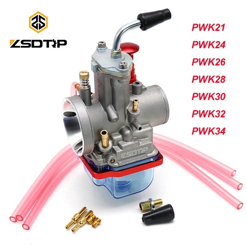 Zsdtrp Moto 21 24 26 28 30 32 34Mm Pwk Carburatore Per Keihin Carburatore Scooter Atv Con Power Jet Dirt Bike