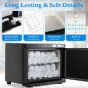 Warmer Cabinet with LED Light - JXSDLIY 23L Large Capacity Towel Cabinet for Bathroom 2-in-1 Professional Hot Towel Wa 2