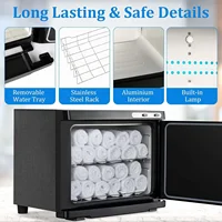 Warmer Cabinet with LED Light - JXSDLIY 23L Large Capacity Towel Cabinet for Bathroom 2-in-1 Professional Hot Towel Wa 2