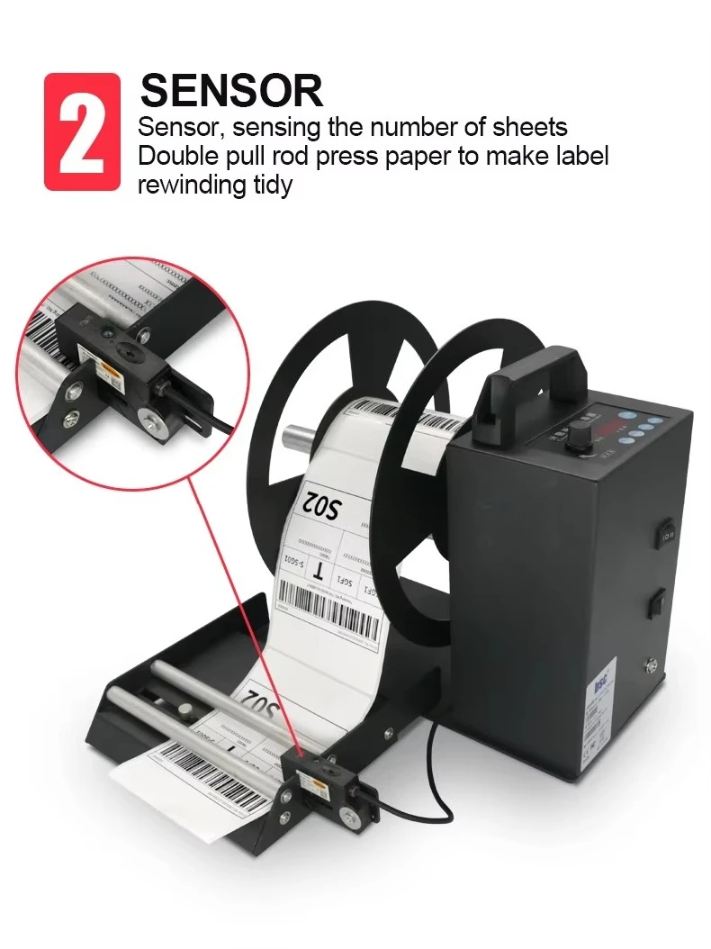 Label Rewinder with Counter Automatic Label Counter Rewind Unwind Winding Label