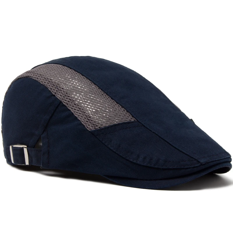 Casual Hat Mesh Cap Beret For Men Women Summer Cotton Breathable Sun Visor Adjustable