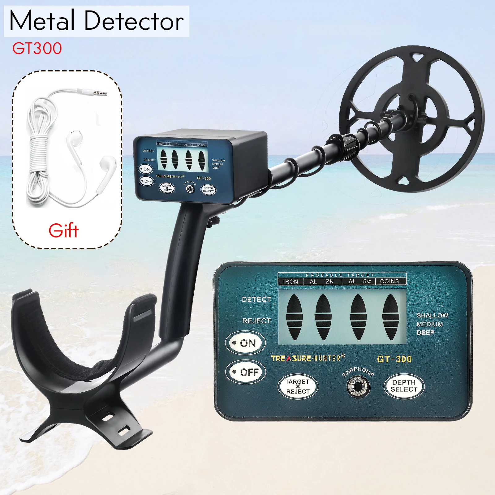 High Sensitivity Metal Detector  Profesional Waterproof Underground Detector De MetalesPinpointing for Treasure Search Gold Iron