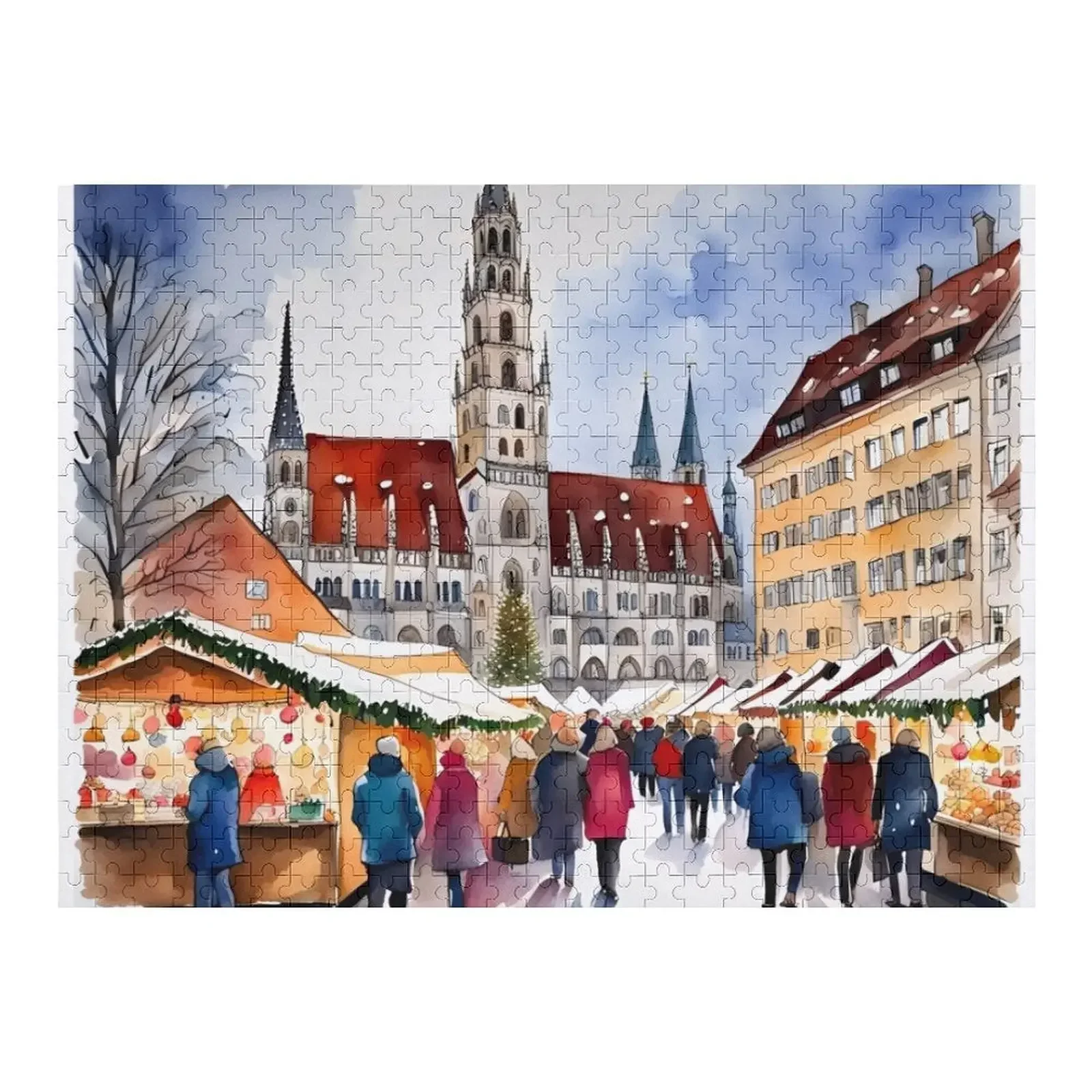 Christmas in Munich Jigsaw Puzzle With Photo Personalized Gifts Jigsaw For Kids Puzzle