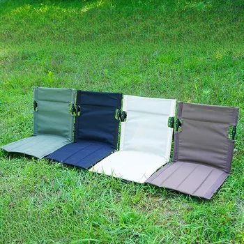 1PC Foldable Camping Chair Outdoor Garden Park Single Lazy Chair Backrest Cushion Picnic Camping Folding Back Chair Beach Chairs 1