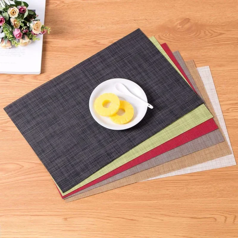 Description Picture 4 of itemHome Retro Waterproof Table Mats Modern Style PVC Dish Bowl Holder Cup Pad Washable simple Table placemats Placemats Individual