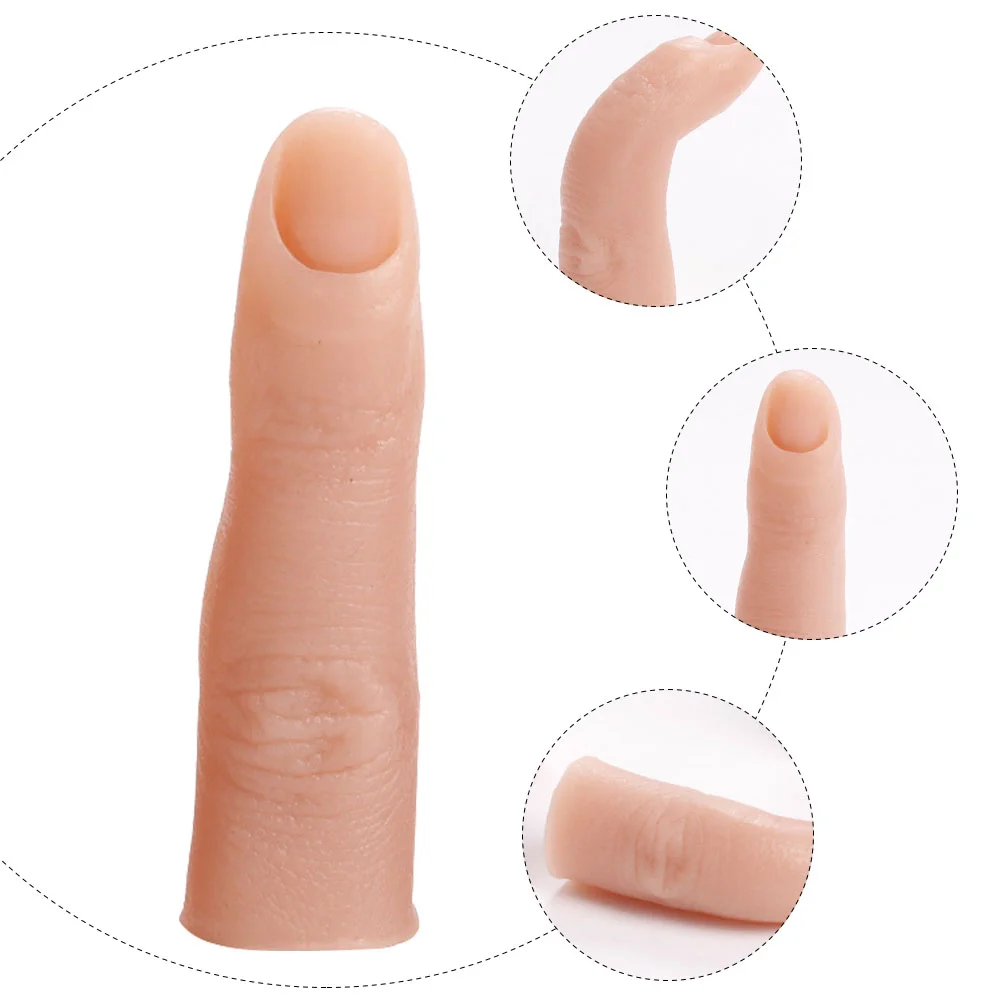 

Bendable Nail Supplies Full Silicone Practice Hands Fake Finger Manicure Fingers Silica Gel Artificial Supply