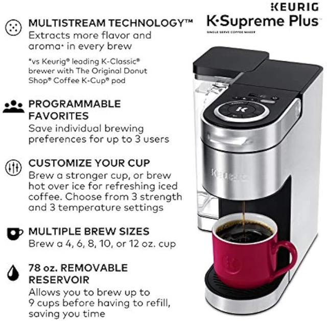 Keurig K-Supreme Coffee Maker, Single Serve K-Cup Pod Coffee