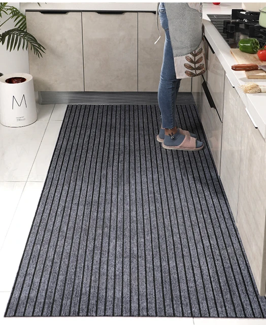 Large Thin Carpet for Mall Door Entrance Doormat Outdoor Indoor Floor Mat  Non Slip Living Room Rugs Grey Kitchen Mat Can Be Cut