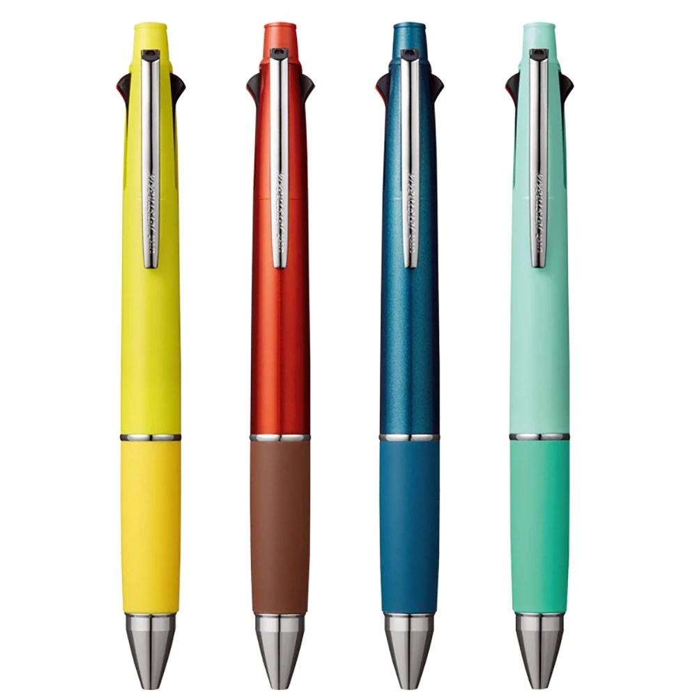 UNI JETSTREAM 다기능 펜, 4 색 볼펜 + 연필 MSXE5-1000, 피로 방지, 부드러운 일본 문구, 0.5mm, 0.7mm