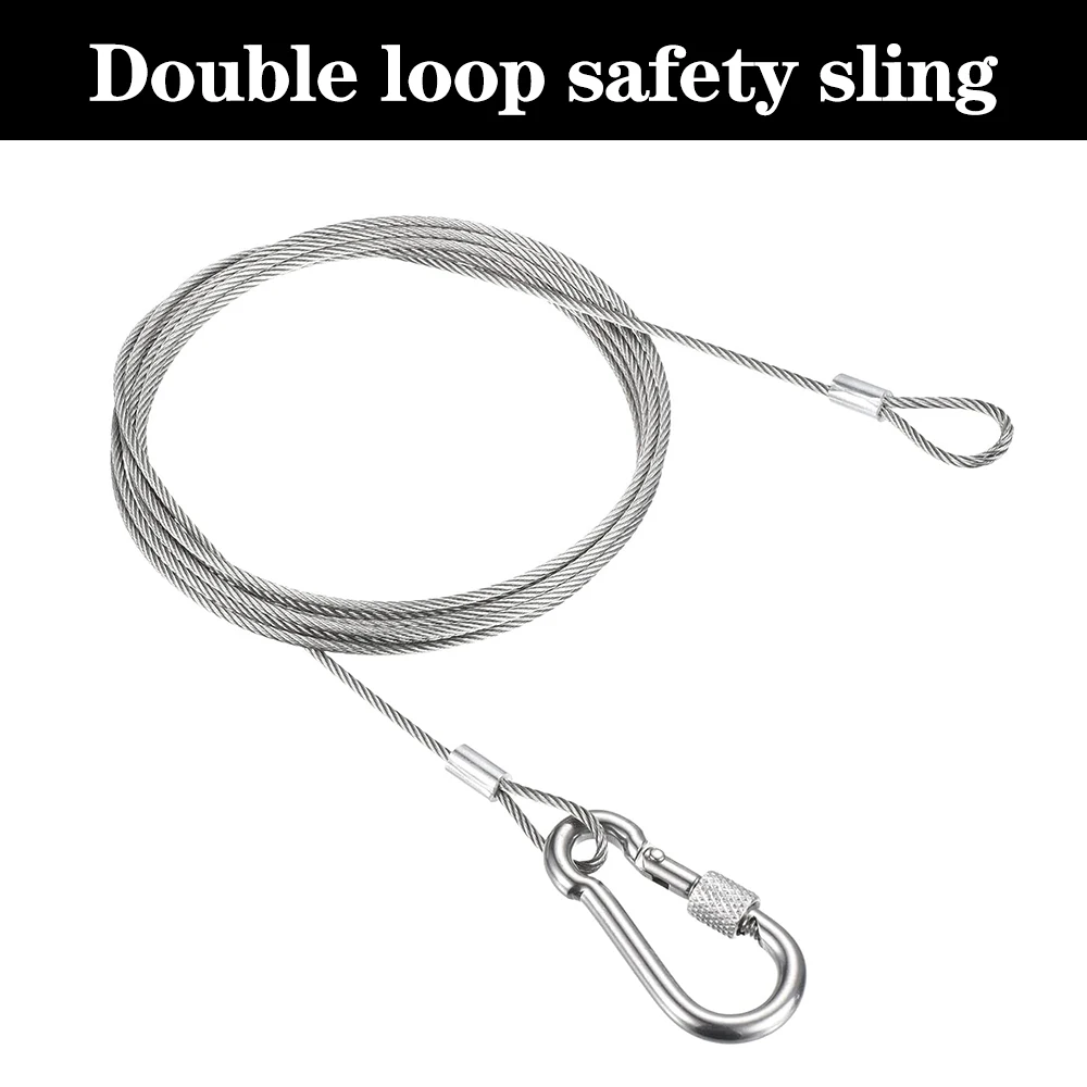 Fechamento do Cabo de Segurança de com Gancho de Pressão Loops Duplos Fio de Segurança 1.5 mm 2.0 mm 3.0 mm Pcs Aço Inoxidável