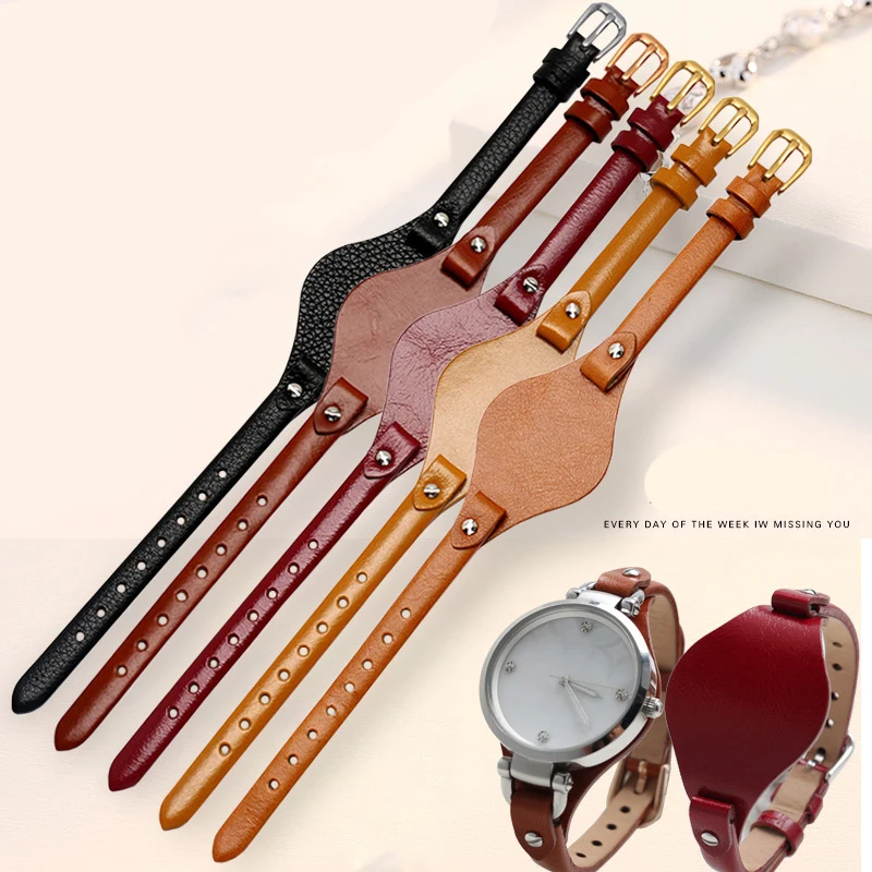 

Fossil Watch Strap Women's Leather Watch Band Bracelet For Fossil ES3077 ES2830 ES3262 ES3060 New Style Fashion Accessories 8mm