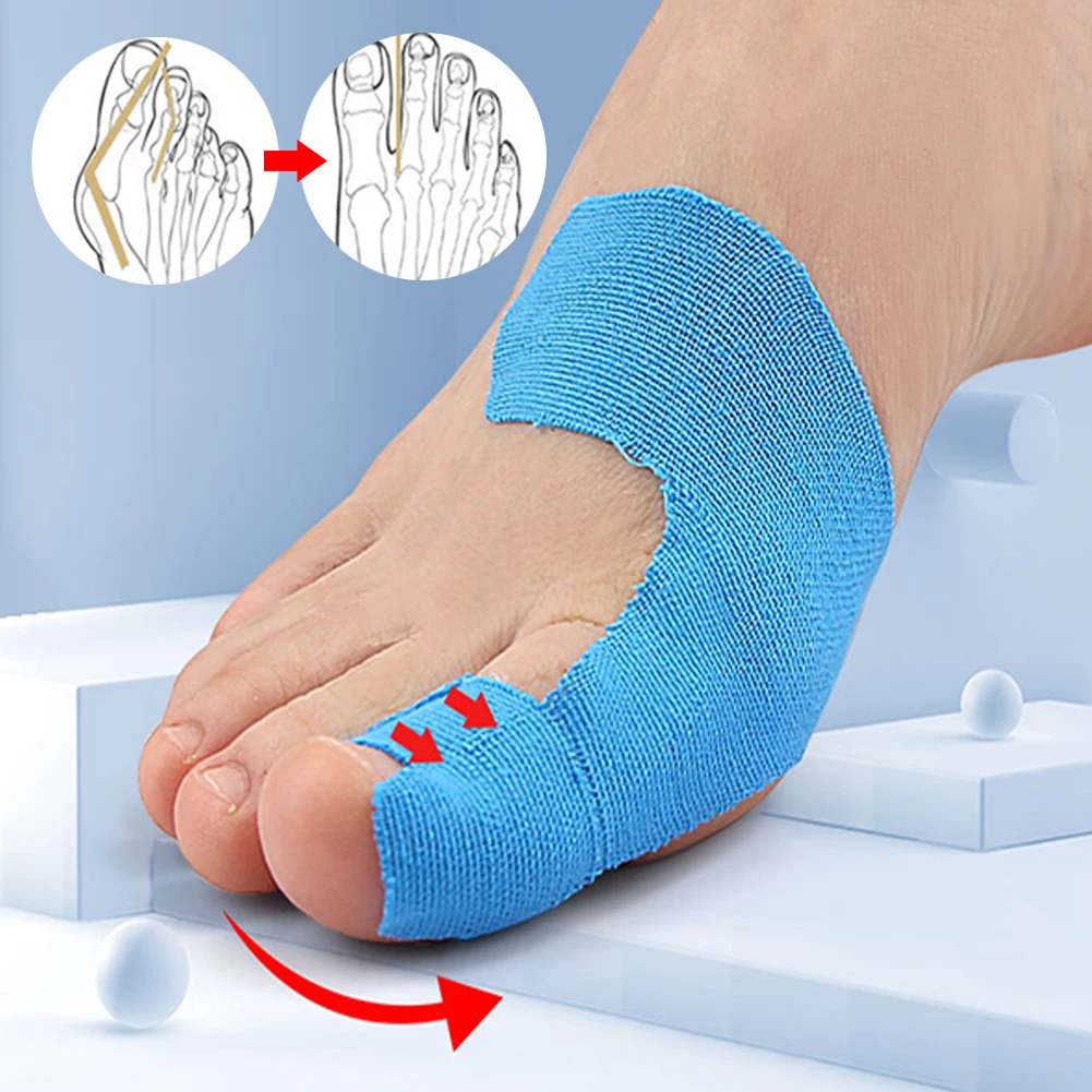 10Pcs Bunion Corrector Orthopedic Bunion Strap Breathable Toe Separator Hallux Valgus Orthosis Correction Patches Foot Care Tool