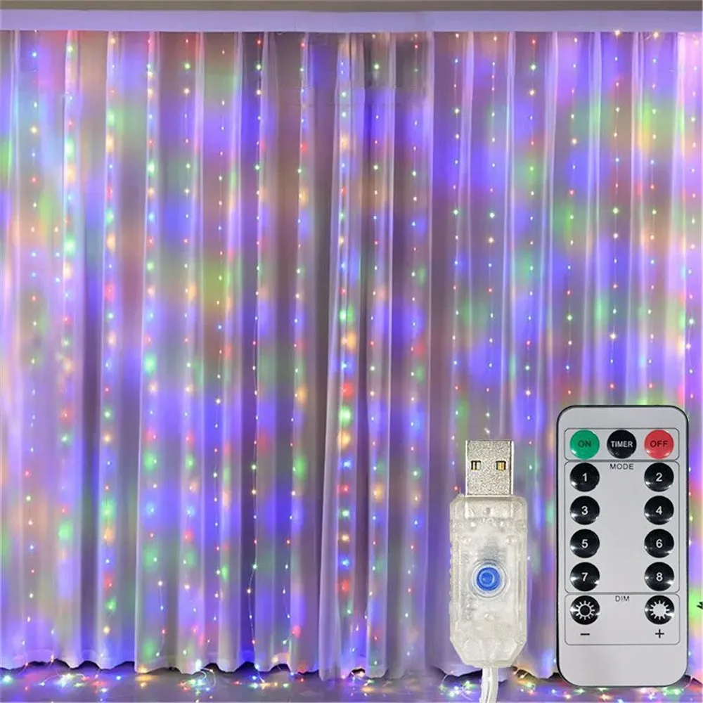 LED Curtain Fairy String Lights for Festive and Home Decor
