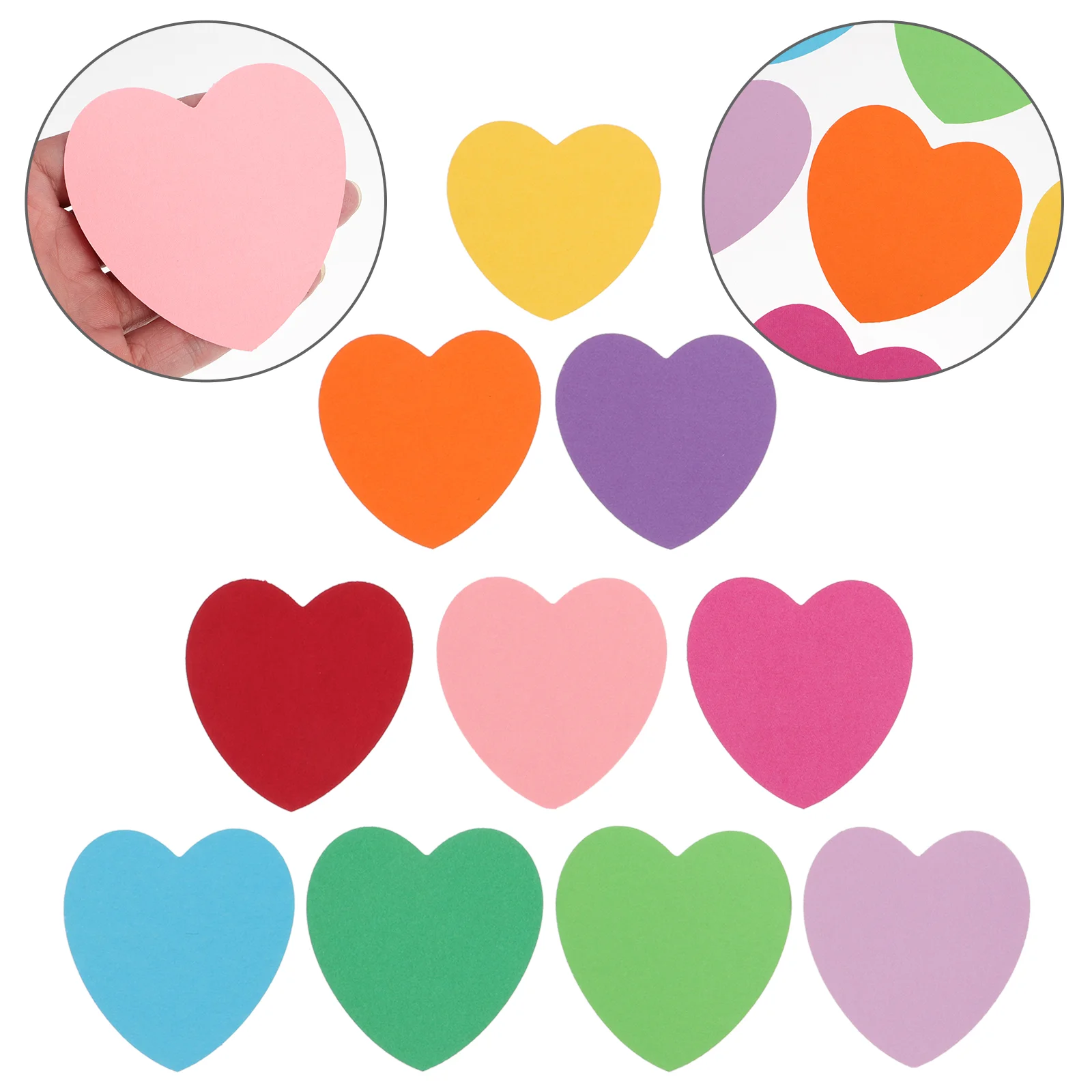 

50 Pcs Note Pads Heart Shaped Cardboard Plan Notepad Notebook Office Paper Sticker School Stationery Convenience