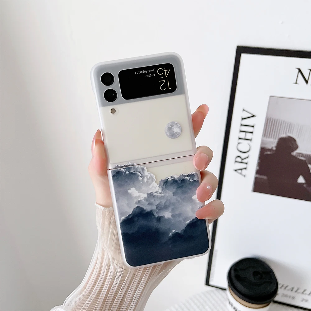 Mountain Pattern Flip Case For Samsung Galaxy Z Flip 3 5G Case Folding Cover For Samsung Galaxy Z Flip 3 Z Flip3 ZFlip3 Case z flip3 cover
