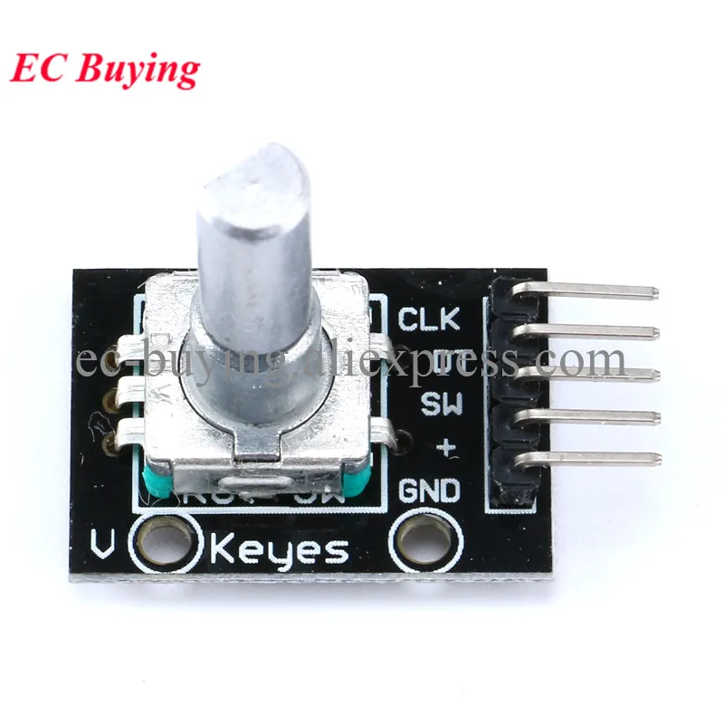 5pcs/lot KY-040 Rotary Encoder Module with 15x16.5 mm Potentiometer Rotary Knob Cap for Arduino