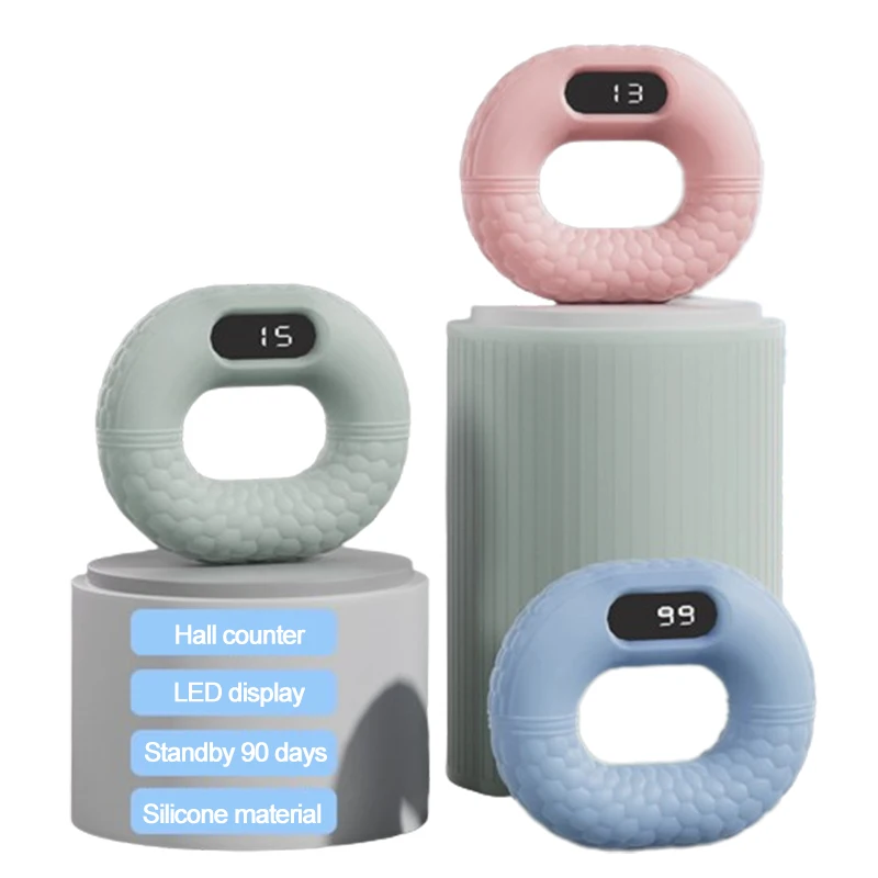 

Silicone Hand Exerciser Grip Strengthener With Counting Function For Finger And Hand Rehabilitation Flexibility Exercise