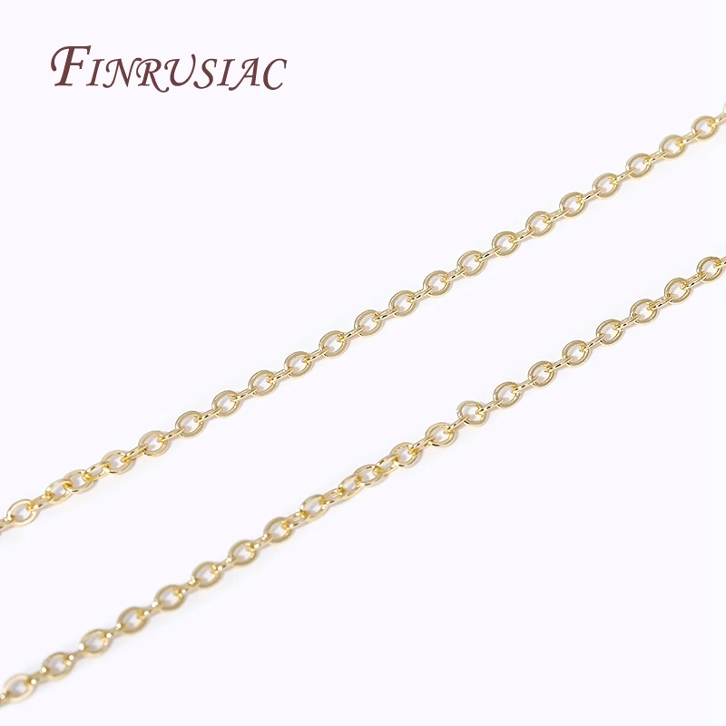 Wholesale Bulk Metal Chains 18K Gold Plated Metal O Shape 2.0MM Thin Chains For DIY Handmade Jewelry Making Accessories