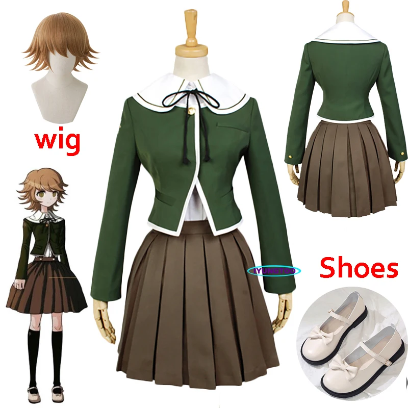 Костюм для косплея Fujisaki Chihiro из аниме данганронпа школьная форма пальто рубашка