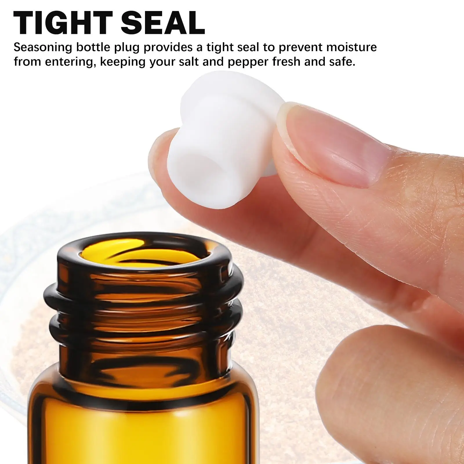 25 Pcs Salt Shaker Plug Stopper Replacement Bottle Corks and Pepper Stoppers Silica Gel