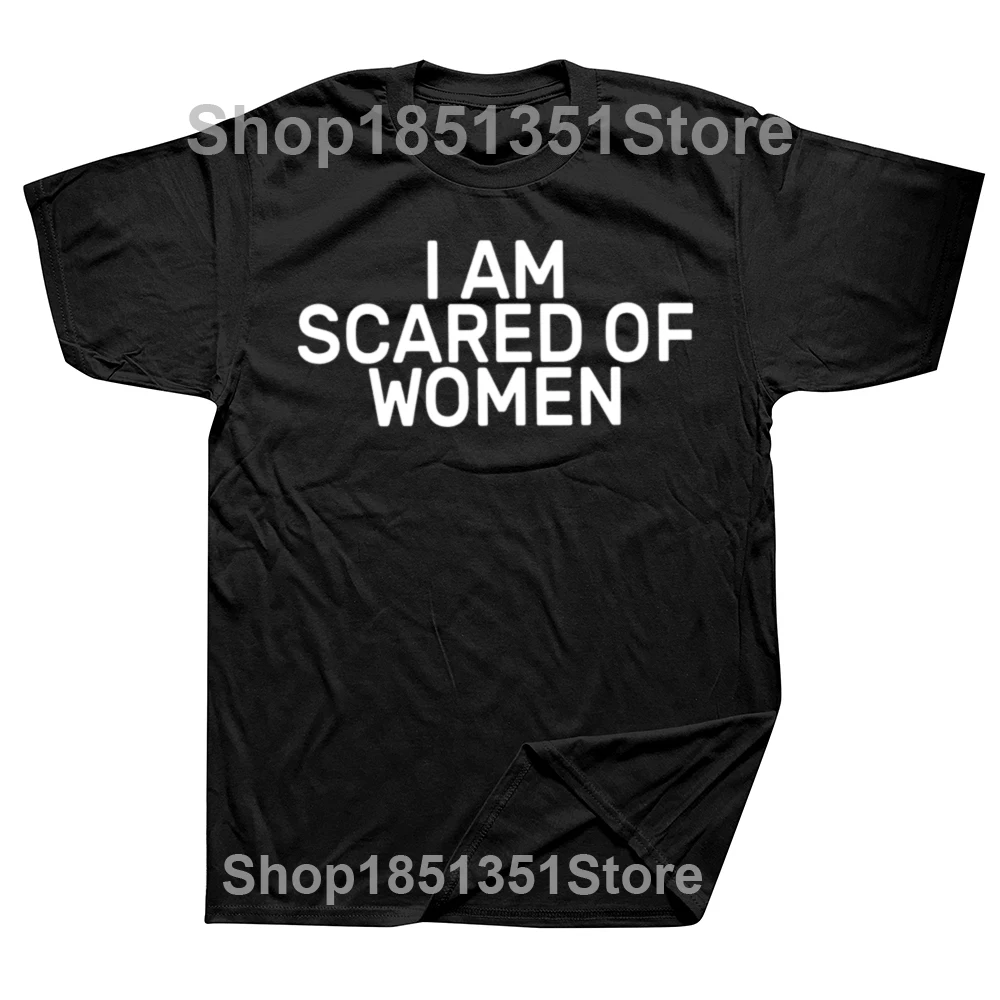 Ich bin Angst vor Frauen T-Shirt Lustiges introvertiertes Geek-Introvertierte Geschenk-T-Shirt für Männer Frauen 100 % weiche Baumwolle Unisex-T-Shirts – Detail 3