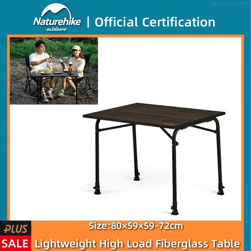 

Naturehike Outdoor Ultra Light Fiberglass Table Portable Camping Picnic Liftable Wear Resistance Folding Table Load Bearing 30KG