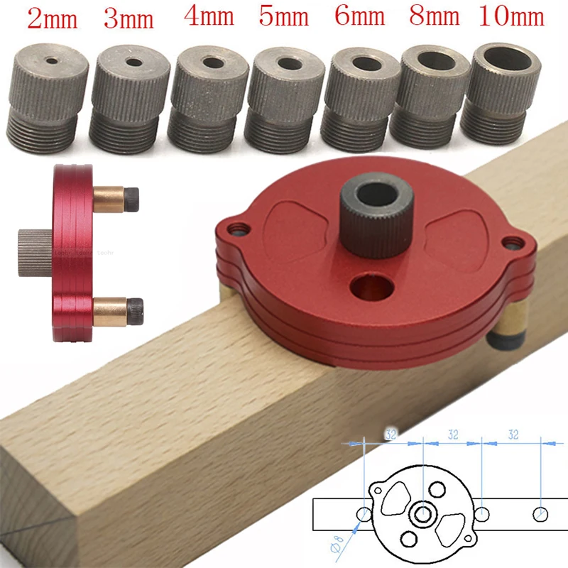210mm Bushing Dowel Jig Kit Self Centering Vertical Drill Guide