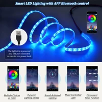 Светодиодный глянцевый шкаф для телевизора, подходит для большого телевизора до 70-дюймового диапазона, черный шкаф для телевизора в гостиной с 2 ящиками для гостиной — изображение 2