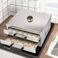 Rice roll machine small household 304 stainless steel steamer rice roll machine bracket drawer type household cold skin machine 1