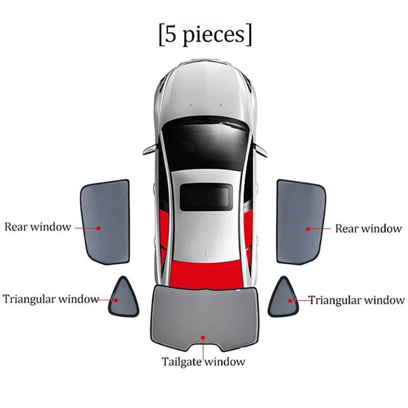 5PCS Rear Trian Back