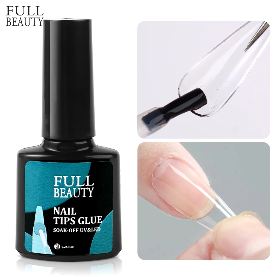 Nail Glue 7.5ml Fast Drying Strong Lasting Adhesive for Fake Tips Nails Rhinestone Decorations Manicure