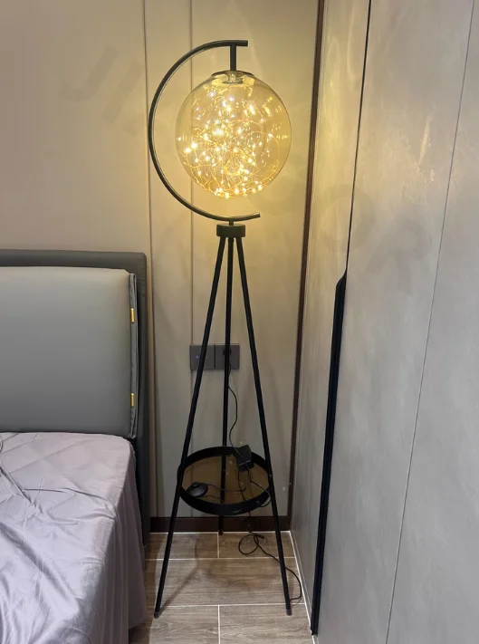 LED Sky Star Floor Lamp with Glass Shade