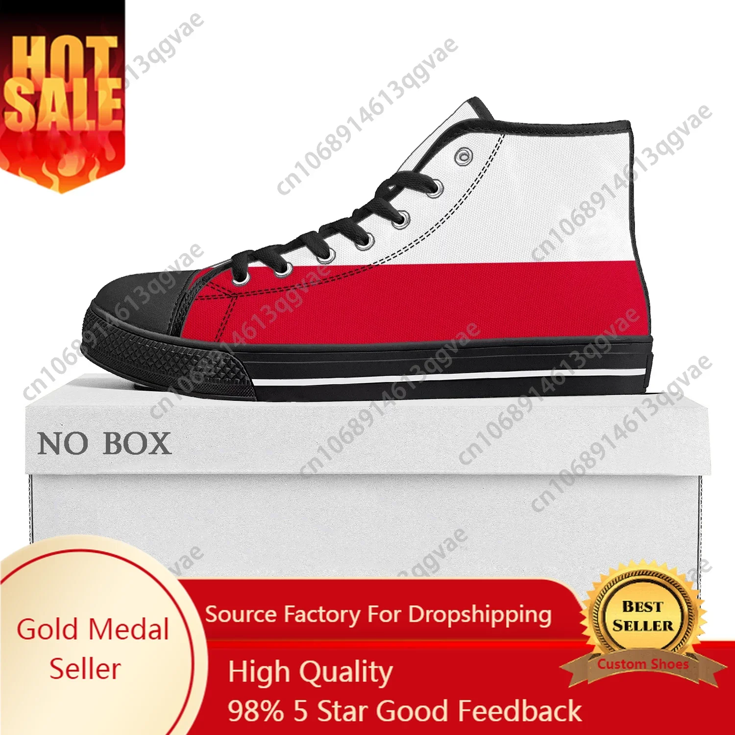 Высокие высококачественные кроссовки с полированным флагом, мужские и женские холщовые кроссовки для подростков, польская повседневная обувь для пар, обувь на заказ