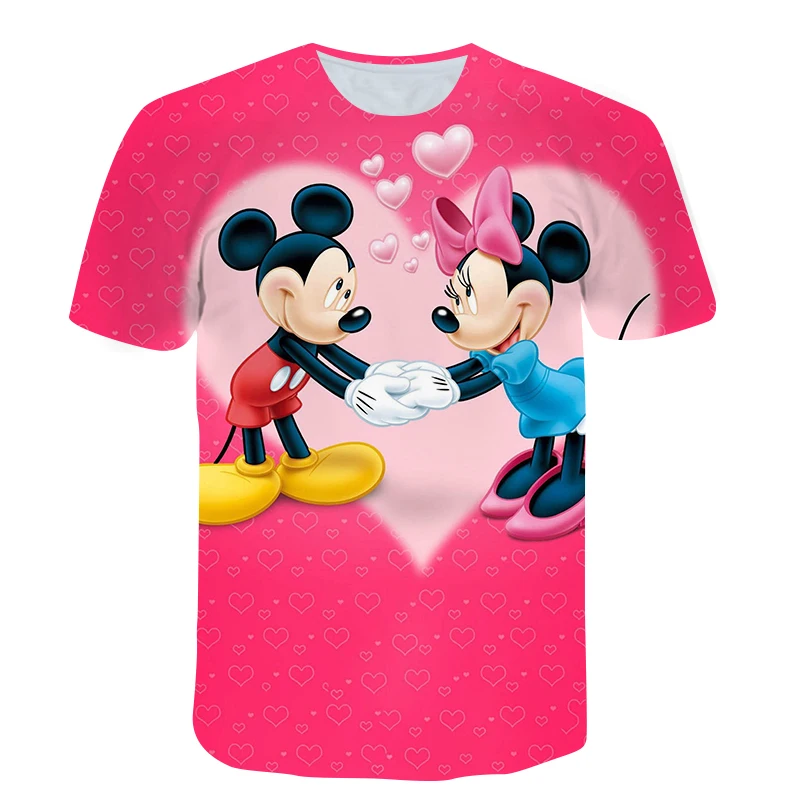 Disney Kids T-Shirt Mickey Mouse Cartoon Girls TShirt Short Sleeve Children Streetwear O-Neck Pullover Child Boys Loose Tee Tops cheap t shirts