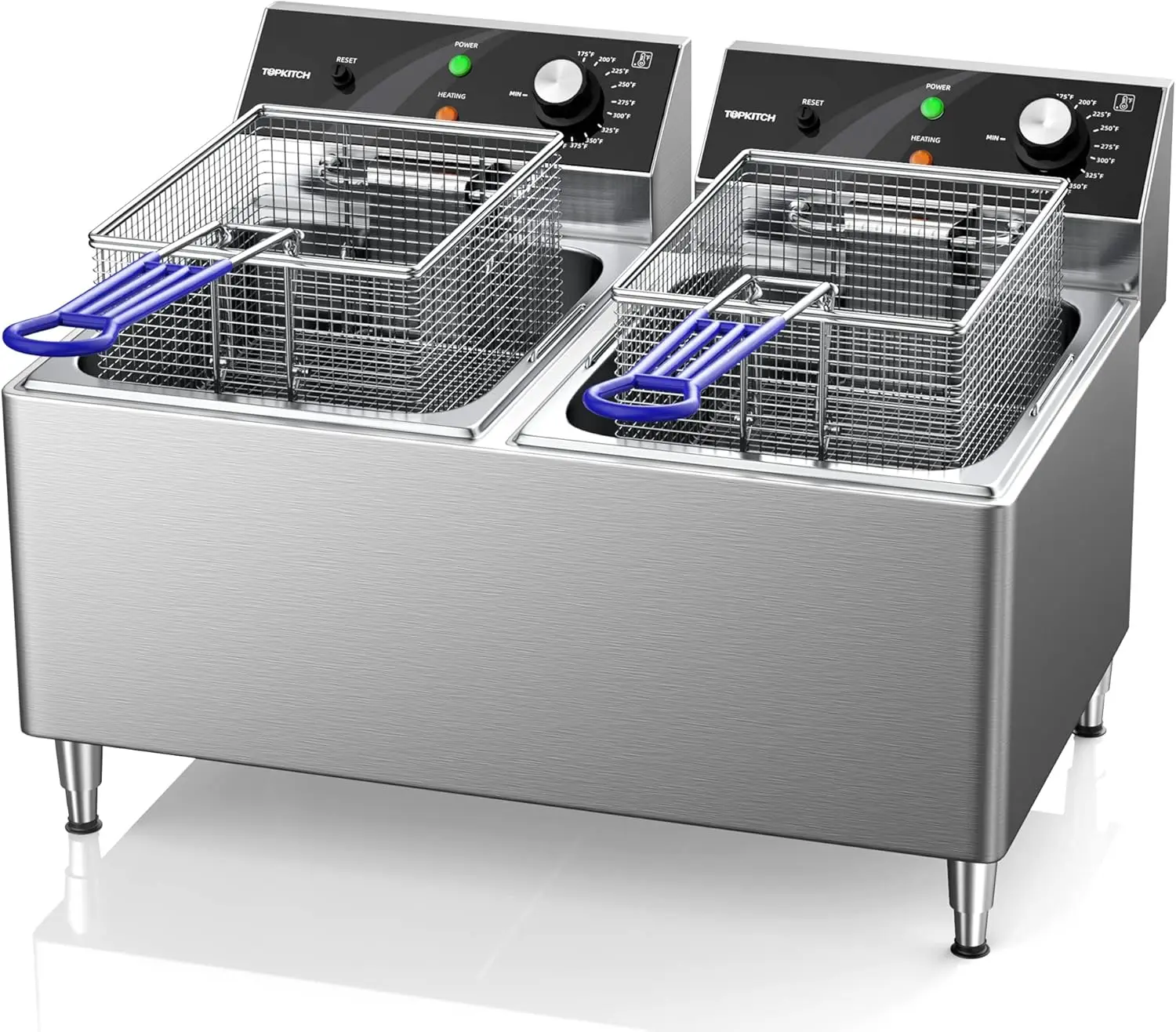 Deep fryer Commercial Deep Fryer 12L x 2/25.4QT Dual Tank Electric Fryers with Basket Electric Countertop Fryer for Restaur
