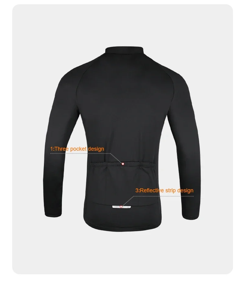 Description Picture 5 of itemGRSRXX Winter Warm Cycling Jacket Mountain Bike Jacket Cycling Jersey Long Sleeve Cycling Jersey Ciclismo Jacket Unisex
