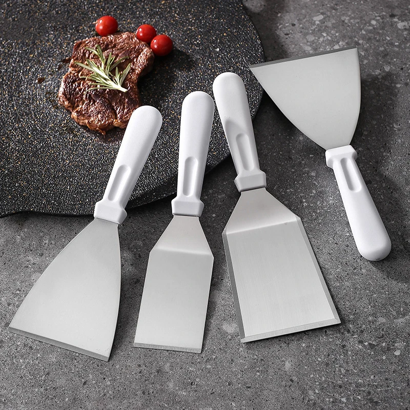 Kitchen Utensils Stainless Steel Cooking Spatula 1pc Deep Fried Plate Grill Pancake Steak Spatula Pizza Cake Transfer Spatula
