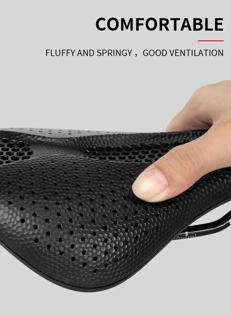 3D Printed Road Bike Saddle CARBON/Nylon Ultralight MTB Short Nose Seat Hollow P