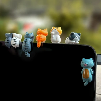 귀여운 고양이 자동차 액세서리 장식, 대시 보드 스크린, 창 가장자리 인테리어 미니어처, 새끼 고양이 장식, 센터 콘솔, 자동차 장식품