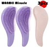 1/3pcs Magic Detangling Hairbrush Wheat Straw Scalp Massage Comb Soft Anti-static Gentle Grooming Brush Salon Hair Styling Brush 1