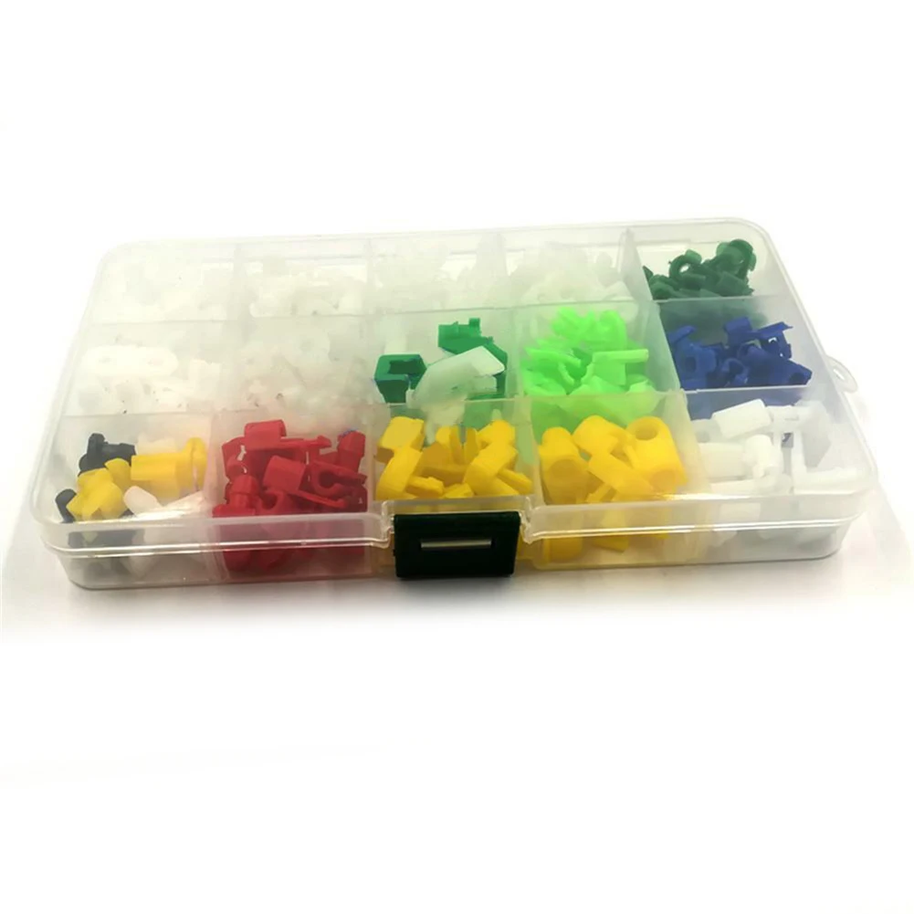 

Car Wire Clips Door Lock Rod Clips Auto Parts Car Accessories 160 Pcs/pack 17.5x10x2.2cm Mixed Color Replacement