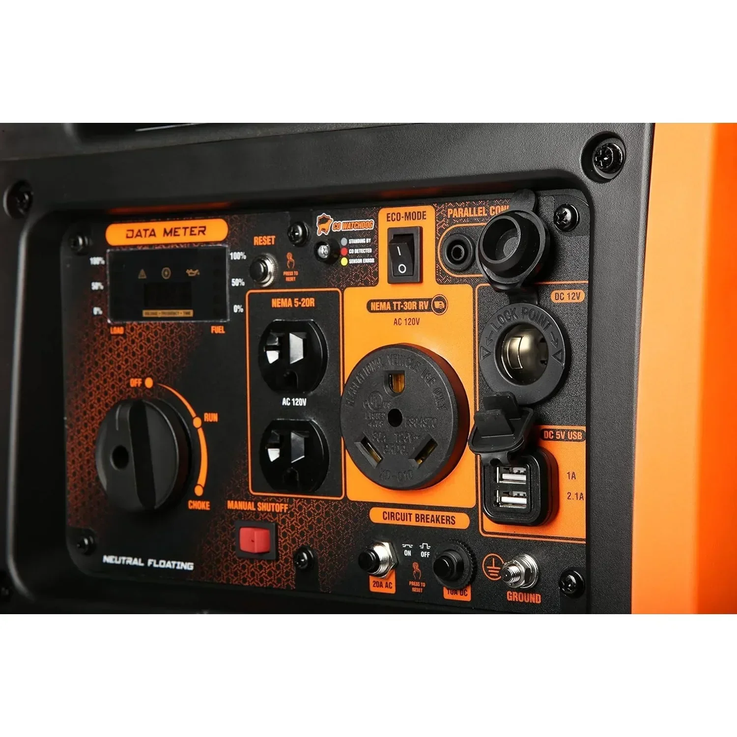 WEN 56450iX Dual Super Quiet 4500-W RV-Ready Portable Inverter Generator w/ Fuel Shut-Off & CO Watchdog Black | USA | NEW