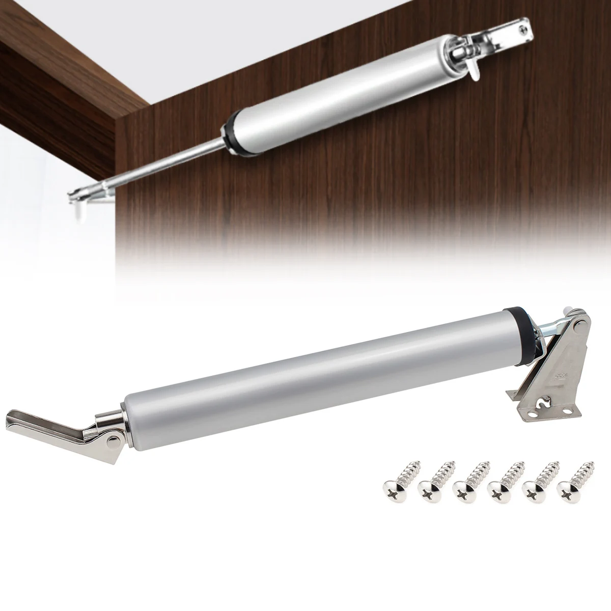 Smooth Closing Motion Door Closer Sopper for Screen Door Pneumatic Closer with Hold Open Heavy Duty Automatic Spring